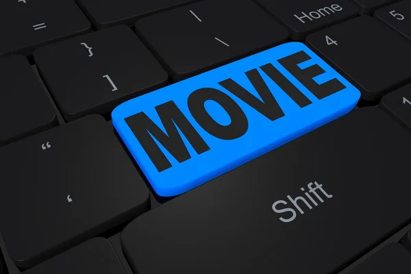 Button "movie" on keyboard — Stock Photo, Image