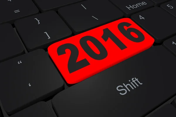 Knappen "2016" på tangentbordet — Stockfoto
