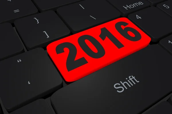 Botão "2016" no teclado — Fotografia de Stock