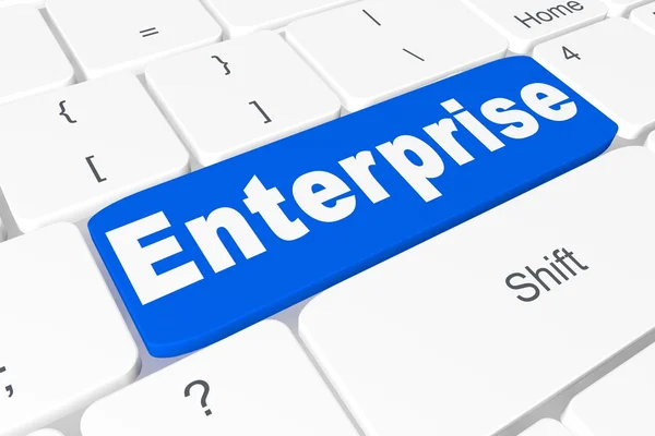 Knappen "Enterprise" på tangentbordet — Stockfoto