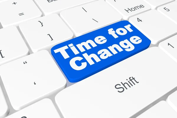 Button "Time for Change" on keyboard — Stock Photo, Image