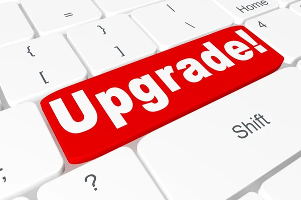 Knop "Upgrade!" op toetsenbord — Stockfoto