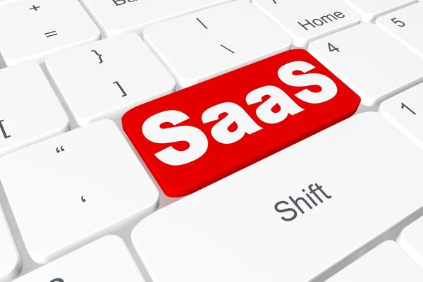 Кнопка "SaaS" на клавиатуре — стоковое фото