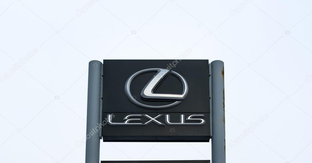 Novokuznetsk - January 14: Lexus logo on January 14, 2016 in Novokuznetsk, Russia. Lexus Motor Corporation is a Japanese automotive manufacturer.