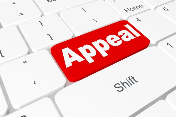Button "Appeal" on keyboard — Stock Photo, Image