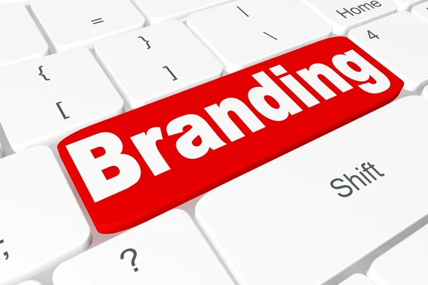 "Branding"-knappen på tangentbordet — Stockfoto