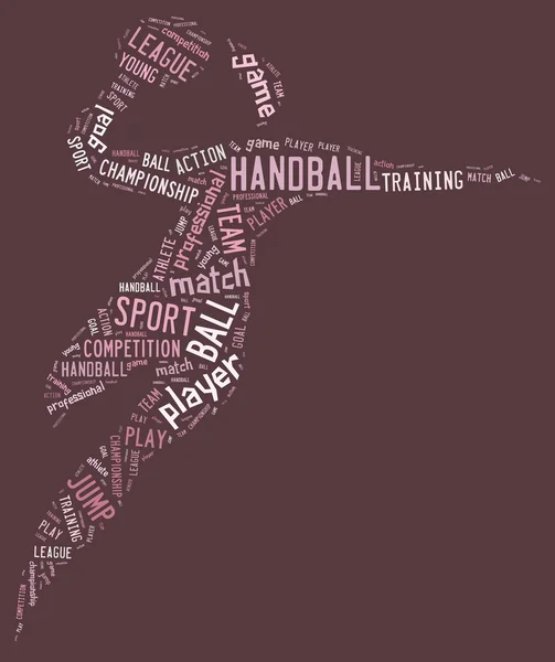 Handball pictogram on pink background — Stock Photo, Image