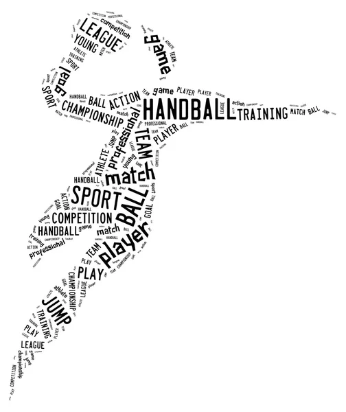 Handball-Piktogramm auf weißem Hintergrund — Stockfoto
