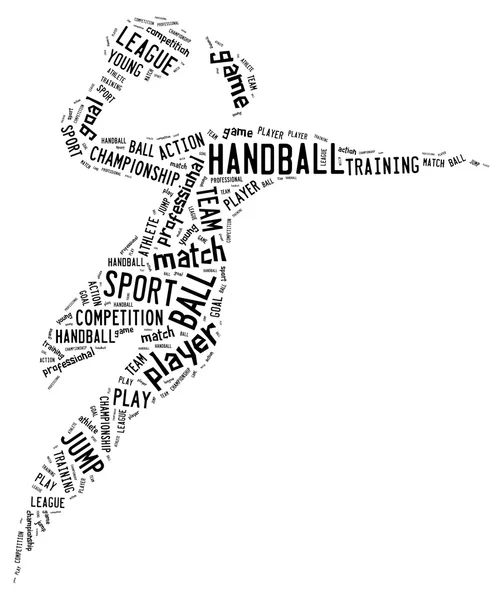 Pictogramme de handball sur fond blanc — Photo