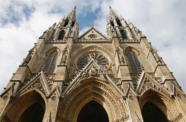 Paris - facade of Saint Clotilde gothic church — Stock Photo, Image