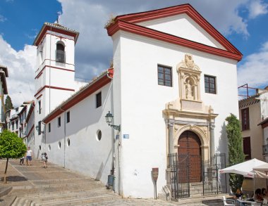 Granada, İspanya - 30 Mayıs 2015: Iglesia de San Gregorio Magno Albayzin içinde.