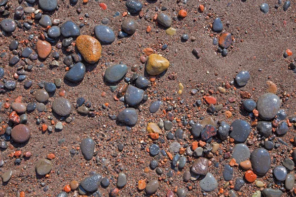 Santorini - Il dettaglio di pemza dalla spiaggia rossa . — Foto Stock