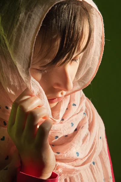 어린 소녀-의 외침 초상화 — 스톡 사진