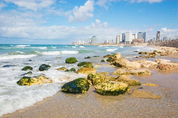 TEL AVIV, ISRAEL - MARÇO 2, 2015: A costa de Tel Aviv — Fotografia de Stock