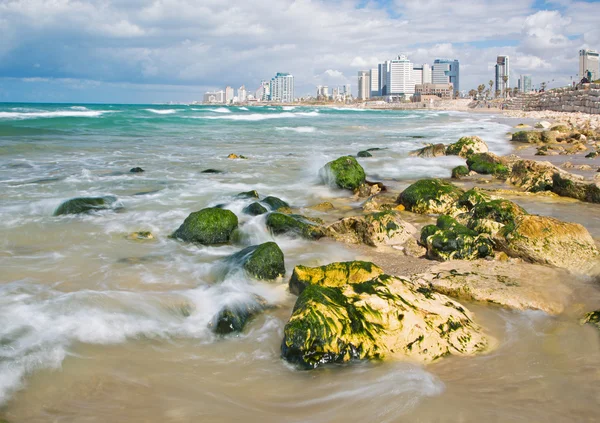 Tel Aviv, Izrael - 2015 március 2-ig: A part Tel-Aviv — Stock Fotó