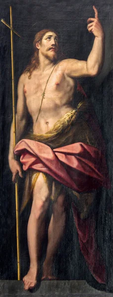 Rome, Italië-26 maart 2015: het schilderij van de Heilige Johannes de Doper in de kerk Chiesa di Santo Spirito in Sassia door Jacopo Zucchi (1583). — Stockfoto