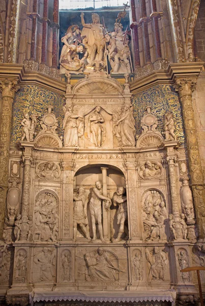 Avila Espanha Abril 2016 Escultura Mármore Flagelação Cristo Sacristia Catedral — Fotografia de Stock