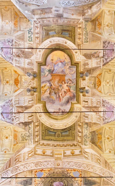 Брешкия Италия Января 2016 Года Потолок Богом Отцом Церкви Кьеза — стоковое фото