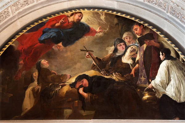 Brescia Itália Maio 2016 Pintura Morte Santa Teresa Ávila Chiesa — Fotografia de Stock