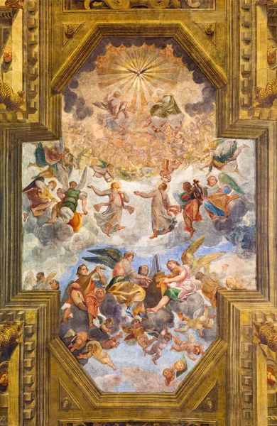 Brescia Italy May 2016 Ceiling Fresco Glory Faustino Giovita Bernardino — Stock Photo, Image