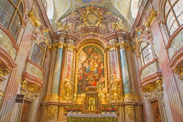 Vienna Austria February 2014 Main Altar Baroque Annes Church Paint — Stock Photo, Image