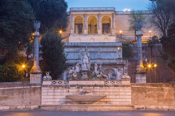 Roma Giovanni Ceccarini Nin Fontana Del Nettuno 1822 1823 Alacakaranlıkta — Stok fotoğraf