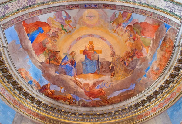 Roma Italia Marzo 2016 Fresco Cristo Gloria Iglesia Basilica San — Foto de Stock