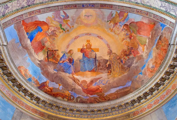 Rome Italy March 2016 Fresco Christ Glory Church Basilica San Stock Picture