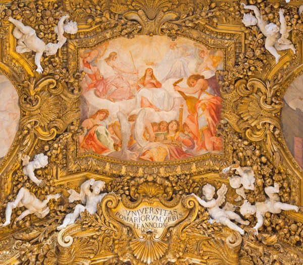 Roma Italia Marzo 2016 Fresco Asunción Virgen María Cúpula Principal — Foto de Stock