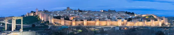 Avilla Panorama Della Città Tramonto — Foto Stock