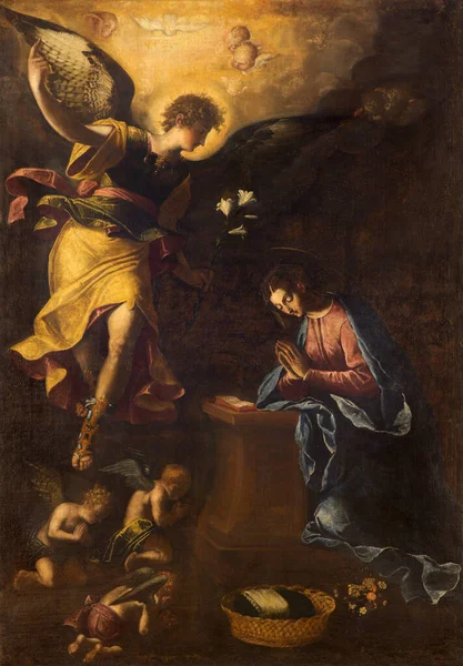 Rome Italy March 2016 Annunciation Paint Francesco Nappi 1604 1617 — 스톡 사진