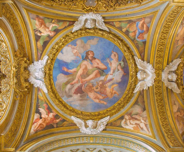 Rome Italy March 2016 Glory Sebastian Fresco Side Cupola Chiesa — стокове фото