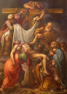 SEGOVIA, İspanya, Nisan - 14, 2016: Francisco Camilo 'nun Haç İfadesi (17). Sent.) Katedral 'deki 