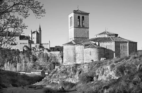 Segovia Románský Kostel Iglesia Vera Cruz Alcazar — Stock fotografie