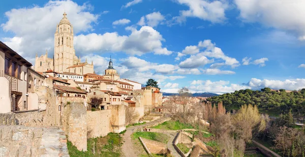 Segovia Katedrála Nuestra Senora Asuncion San Frutos Segovia Městská Zeď — Stock fotografie