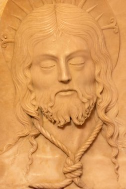 AVILA, İspanya, APRIL - 18, 2016: Katedral de Cristo Salvador 'da Vasco de la Zarza' nın 