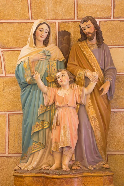 Avila Hiszpania Kwiecień 2016 Rzeźba Świętej Famili Kościele San Vicente — Zdjęcie stockowe