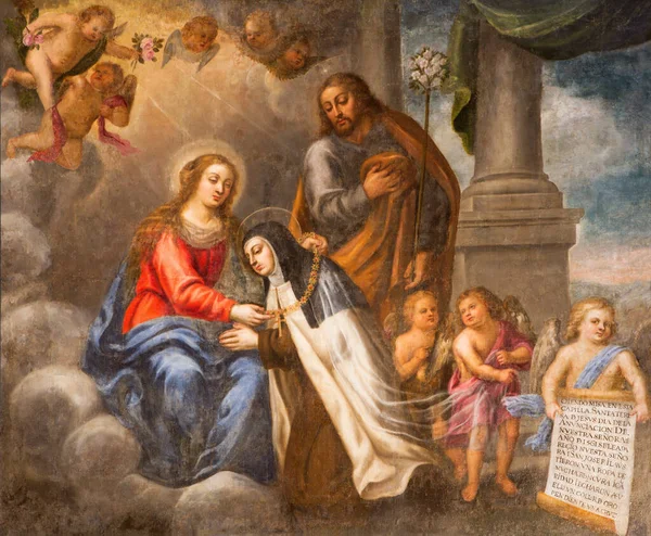 Avila Spagna Aprile 2016 Santa Teresa Avila Con Vergine Maria — Foto Stock