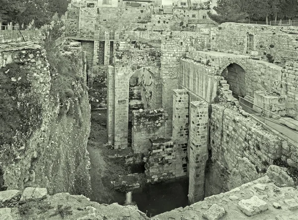 Jeruzalem Ruïnes Van Het Zwembad Van Bethesda — Stockfoto