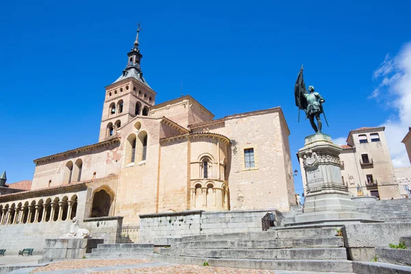 Segovia Kościół San Martin Pomnik Juana Bravo — Zdjęcie stockowe