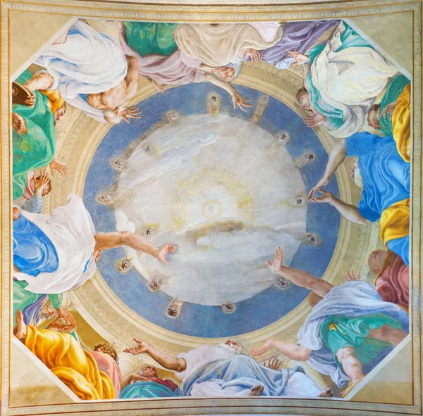 Cremona Italia Maggio 2016 Affresco Della Pentecoste Sulla Volta Chiesa — Foto Stock