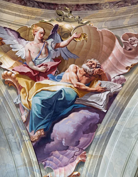 Brescia Italia Toukokuu 2016 Fresco Matthew Evangelist Cupola Chiesa Sant — kuvapankkivalokuva