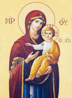 BRESCIA, İTALYA - 23 Mayıs 2016: Madonna 'nın kilisenin papaz evi ressamı Chiesa di Angela Merici.