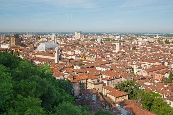 Brescia Panorama Ciudad Desde Castillo —  Fotos de Stock