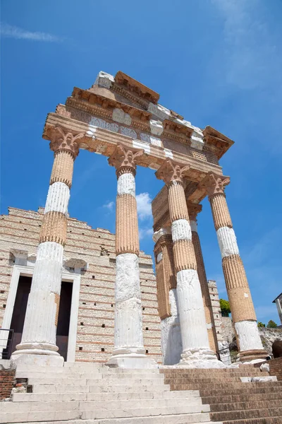 Brescia Romeinse Ruïnes Van Capitolium — Stockfoto