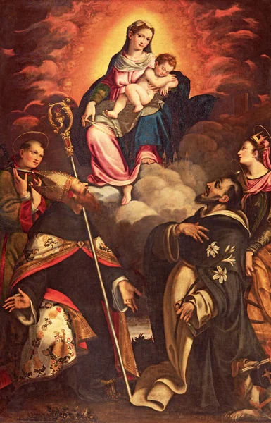 Cremona Italien Mai 2016 Die Keuchende Madonna Mit Den Heiligen — Stockfoto
