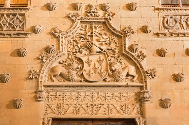 SALAMANCA, İspanya, APRIL - 16, 2016: Casa de las Conchas 'ın Kabuk Evi.