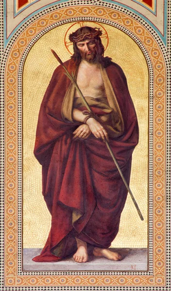 Βιεννα Ιουλιου Τοιχογραφία Του Ιησού Χριστού Για Τον Πιλάτο Μωβ — Φωτογραφία Αρχείου