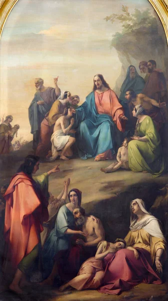 Brescia イタリア 2016年5月22日 ミケランジェロ グリゴレッティによるドゥオーモ ヌオーヴォでのイエスの説教の延期 1801年 1870年 — ストック写真