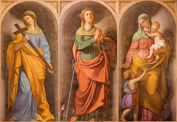 Rom Italien März 2016 Das Symbolische Fresko Des Kardinaltugendhaften Der — Stockfoto